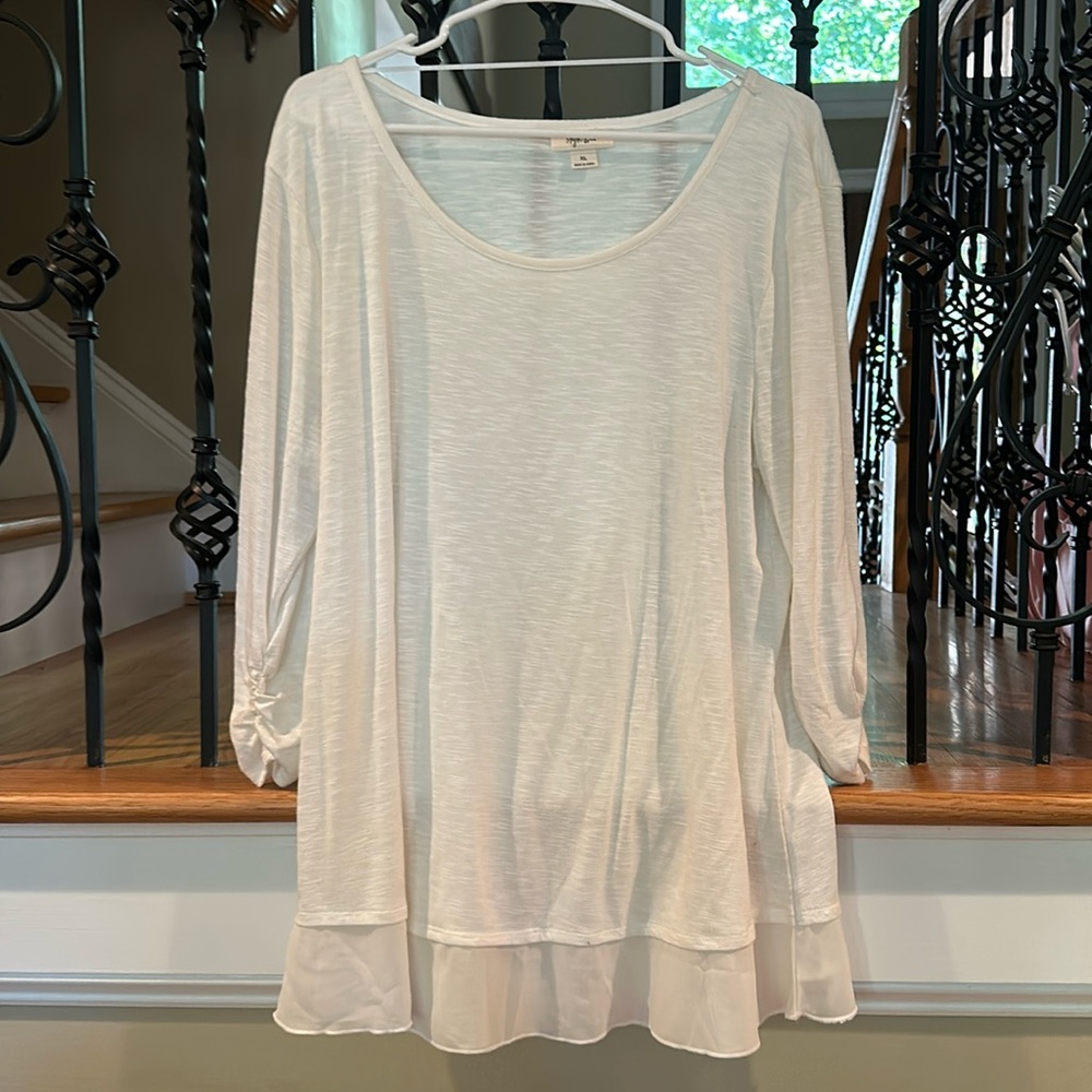 Style & Co, off white tunic, size XL